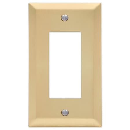 Amerelle Wall Plate, Number of Gangs: 1 Steel, Satin Brass Finish, Gold 163RSB